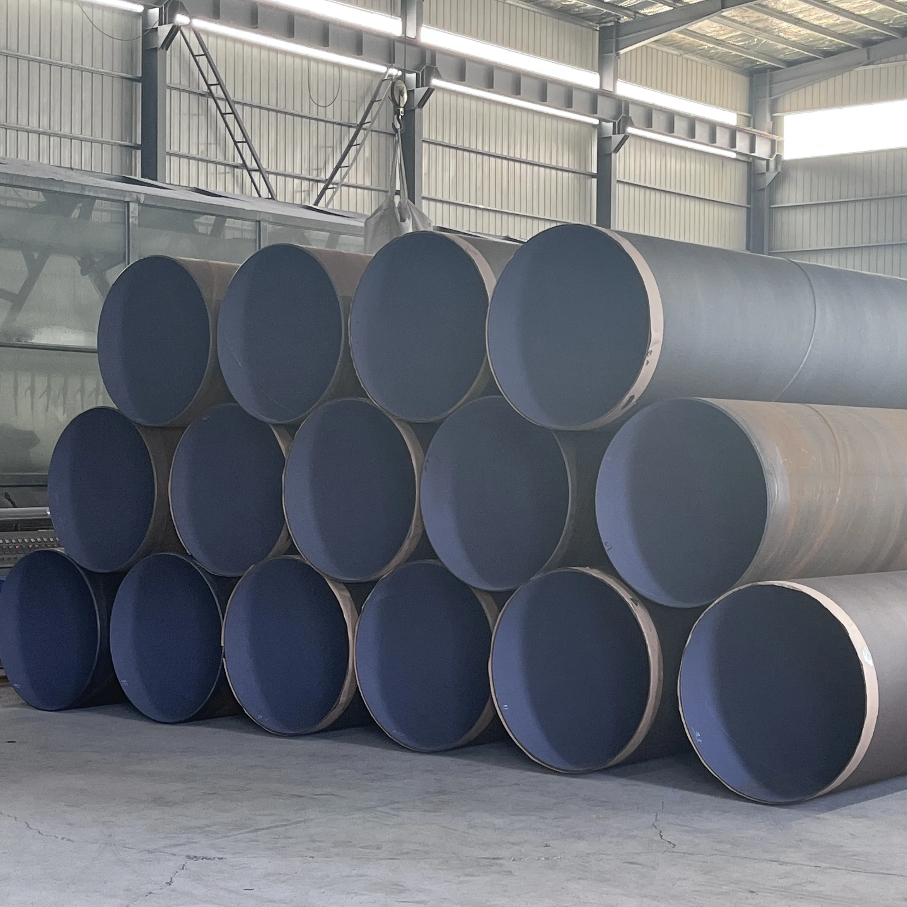 Customized wholesale Round Carbon Welded Spiral Steel Pipe For Oil Pipeline Construction